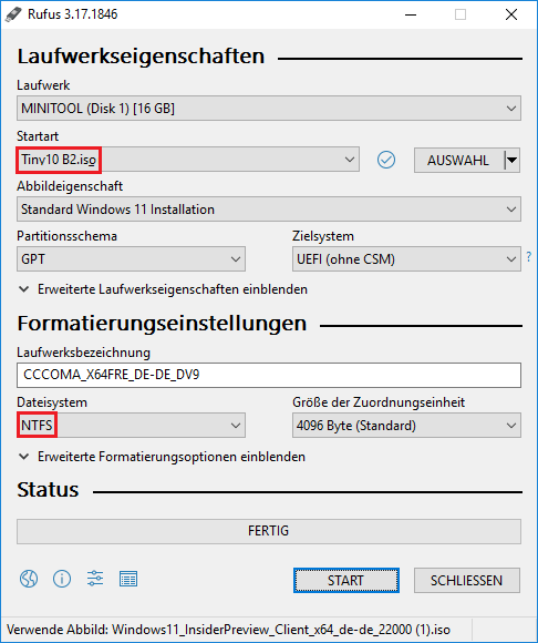 Tiny10 (Lightweight Windows 10) von ISO herunterladen und installieren