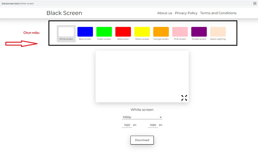 Hướng dẫn cách test màn hình thiết bị điện tử trực tuyến bằng blackscreen.tech