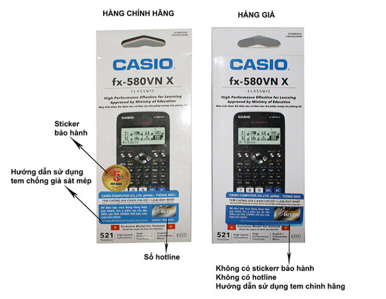 Giá máy tính cầm tay Casio Fx-580VN X dưới 800.000đ - Lựa chọn tốt cho học sinh cấp 2, 3