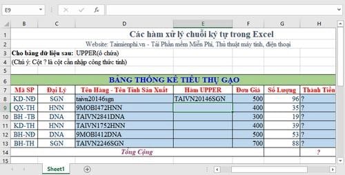 Tổng hợp các hàm xử lý chuỗi ký tự trong Excel ứng dụng văn phòng - Bach Khoa 4