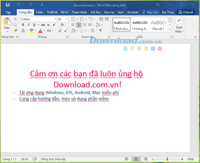 Microsoft Office 2016 2202 (16.0.14931.20132) Bộ ứng dụng văn phòng 2016 cho Windows