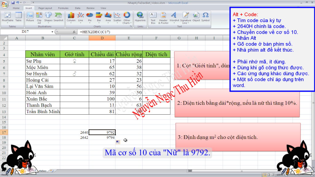 Cách chèn và sử dụng ký tự đặc biệt trong Excel