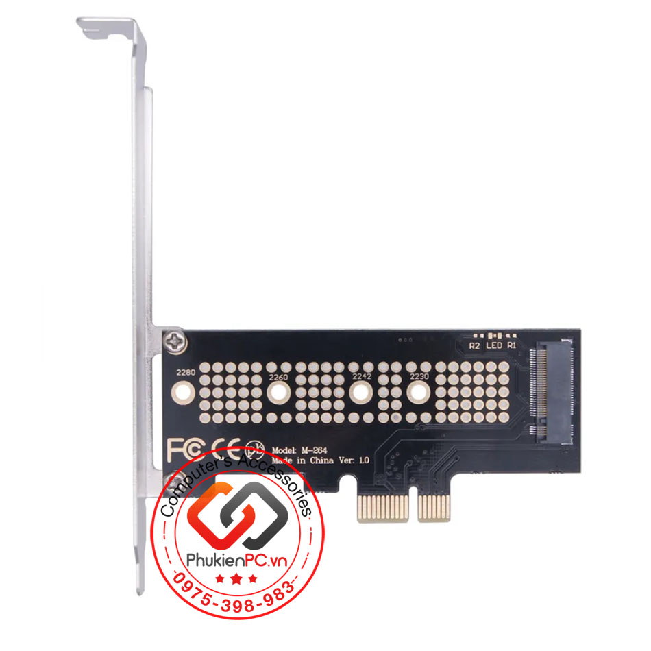 Card gắn ổ cứng SSD M2 PCIe NVMe 2280 to PCI-E 1X GEN3 GEN4 GEN5