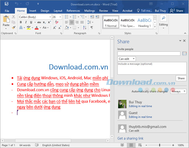 Microsoft Office 2016 2202 (16.0.14931.20132) Bộ ứng dụng văn phòng 2016 cho Windows