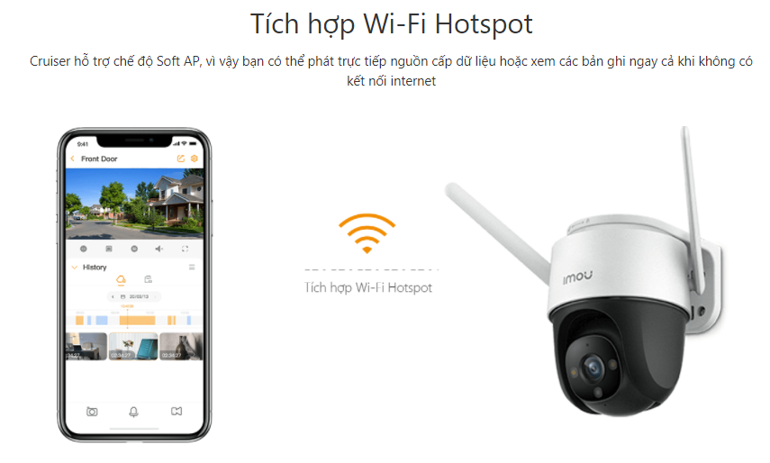 Camera IP Wifi PTZ IMOU S42FP 4.0 Megapixel, Camera ngoài trời 360 | Viethansecurity