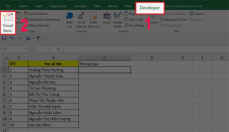 3 cách bỏ dấu chữ tiếng Việt trong Excel nhanh, đơn giản - Thegioididong.com