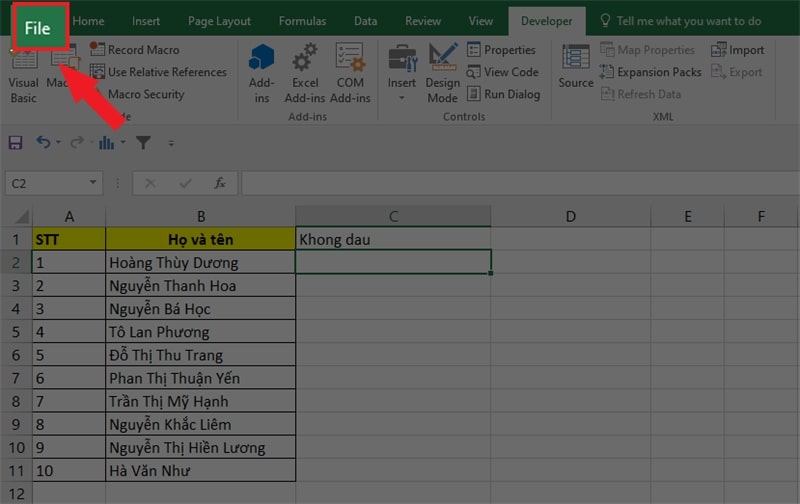 3 cách bỏ dấu chữ tiếng Việt trong Excel nhanh, đơn giản - Thegioididong.com