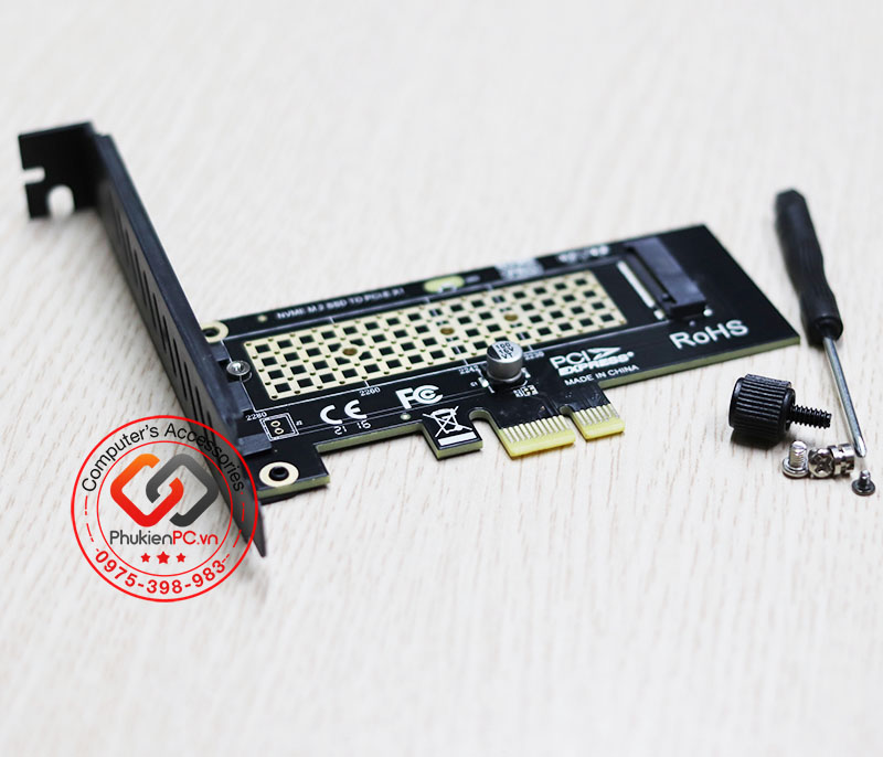 Card gắn ổ cứng SSD M2 PCIe NVMe 2280 to PCI-E 1X GEN3 GEN4 GEN5