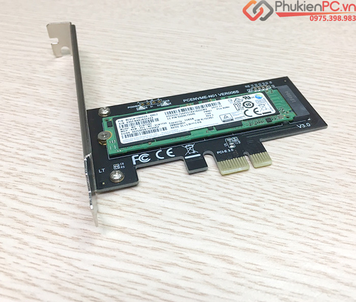 Card gắn ổ cứng SSD M2 PCIe NVMe 2280 to PCI-E 1X GEN3 GEN4 GEN5