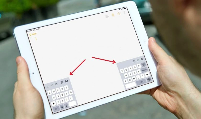 Nguyên nhân bàn phím iPad bị thu nhỏ và cách khắc phục