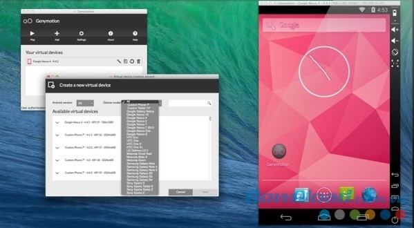 Genymotion cho Mac 3.5.0 Chạy ứng dụng Android trên Mac