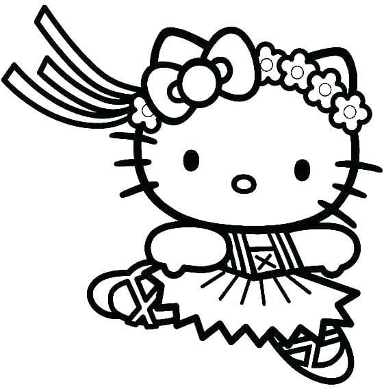 Bức tranh tô màu Hello Kitty