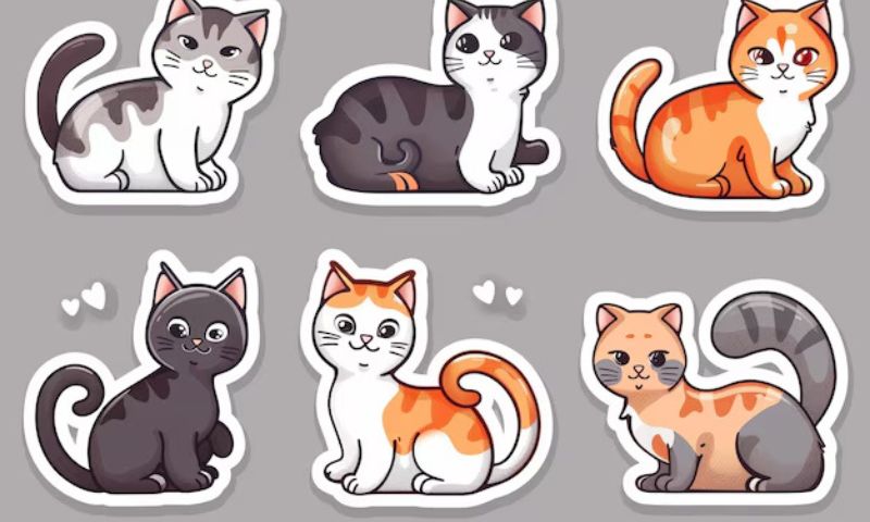 20 Mẫu sticker mèo cute dễ thương được yêu thích 2024