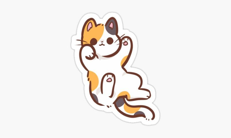 20 Mẫu sticker mèo cute dễ thương được yêu thích 2024