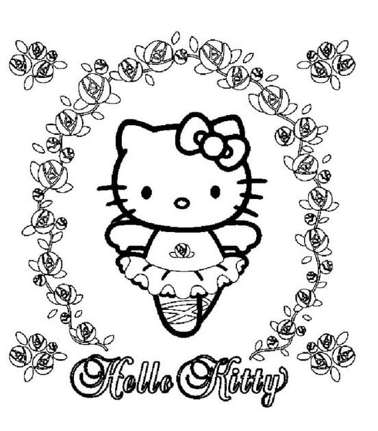 Bức tranh tô màu Hello Kitty