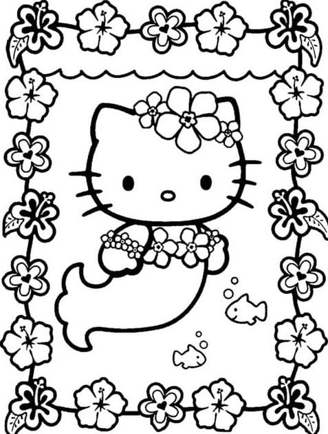 Bức tranh tô màu Hello Kitty