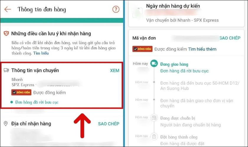 Cách tra số điện thoại shipper Shopee Express nhanh chóng