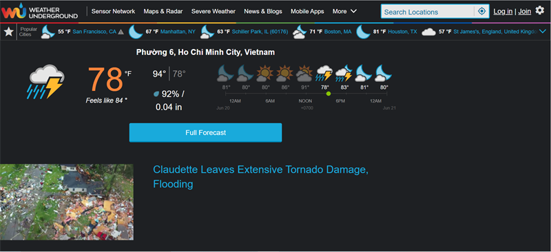 TOP 7 trang web xem dự báo thời tiết thế giới tốt, chính xác nhất