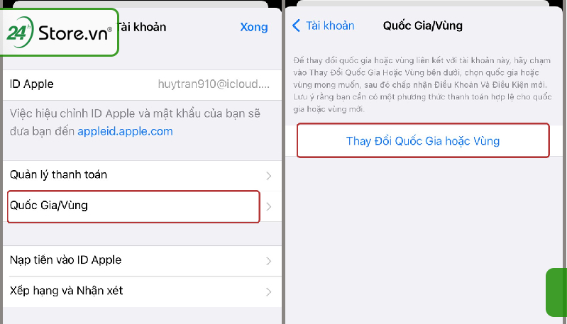 Cách chuyển vùng iPhone sang Trung Quốc, Pháp, Mỹ, Hàn, Nhật