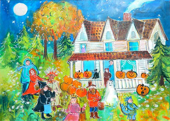 Tác phẩm tranh Halloween đẹp nhất